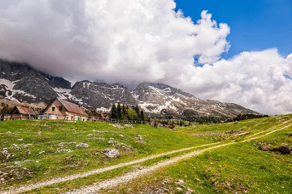 Montanha Paisagem Gama Planalto Montasio Alpes Italianos Paisagem Natural — Fotografia de Stock