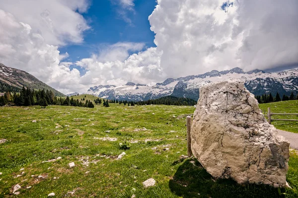 Montaña Paisaje Cordillera Meseta Montasio Alpes Italianos —  Fotos de Stock