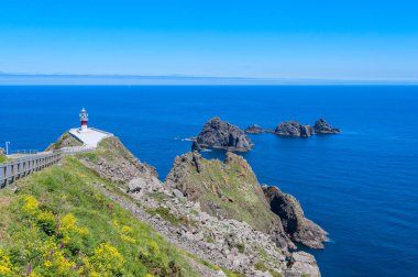 deniz feneri Cape Ortegal, dünyanın ünlü için onların kıskaç, Atlantik ve Cantabria en eski kayalarda ayıran Aguillns, etkileyici bakış açısı, bilinmeyen Galiçya, turistik