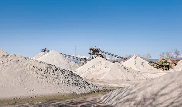 Kiesabbau Für Die Bauindustrie — Stockfoto