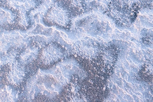 Salt Lake Surface Salt Crust Texture Saline Lake — Stock Photo, Image
