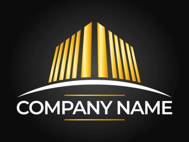 Emlak, İnşaat, İnşaat ve Mimari Logo Vektör Tasarımı Eps 10