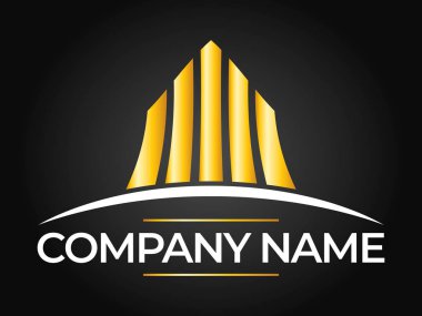 Emlak, İnşaat, İnşaat ve Mimari Logo Vektör Tasarımı Eps 10