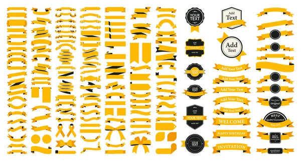 Красиві Стрічки Мітки Луки Колекція Векторний Дизайн Eps — стоковий вектор