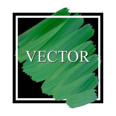 Vektör yeşil fırça darbesi elektronik olarak oluşturuldu 