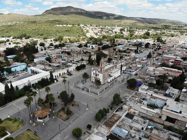 Farnost San Blas Mexický Kostel Malém Městě Aguascalientes Mexiko Skromné Stock Fotografie