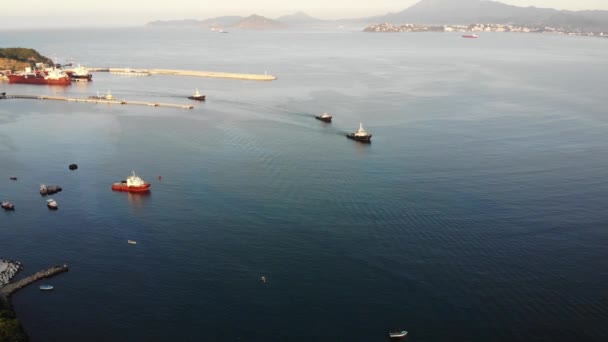 Bay Port Manzanillo Colima Mexico Important Industrial City Due Transaction — Stock video