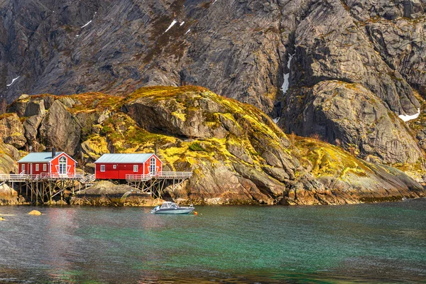Scenic View Norwegian Village Cute Houses — Stock Photo, Image