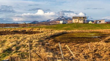 Norveç köyünün manzaralı şirin evleri