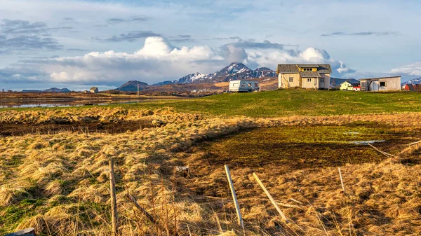 Szenische Ansicht Der Norwegischen Dorf Niedlichen Häusern — Stockfoto