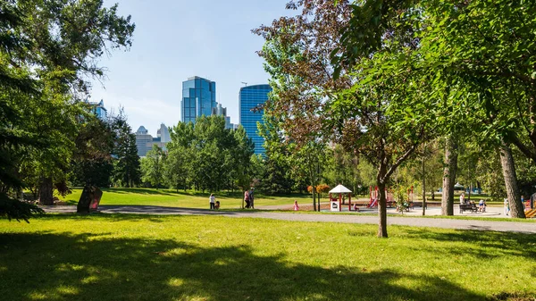 都市の緑の公園の美しい景色 — ストック写真