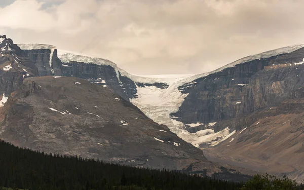 Athabaska Fall, Alberta, Kanada 'lı güzel doğal manzara