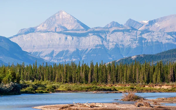 Fenséges Hegyek Banff Nemzeti Parkban Albertában Kanadában — Stock Fotó