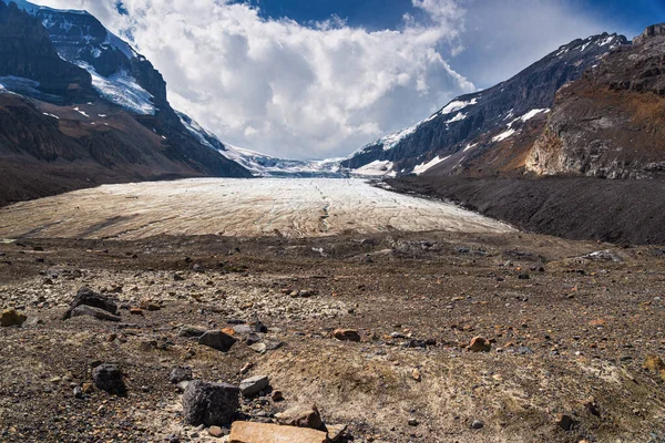 Jasper Ulusal Parkı, Alberta, Kanada 'da manzaralı dağlarla dolu güzel bir manzara.
