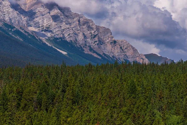 Majestatyczny Krajobraz Malowniczymi Górami Albercie Kanada — Zdjęcie stockowe