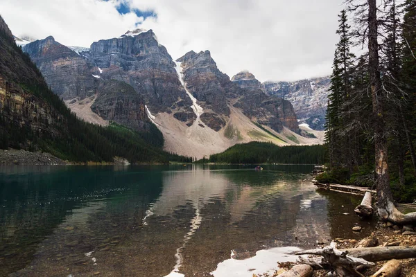 Majestuoso Paisaje Natural Con Río Montaña Alberta Canada — Foto de Stock