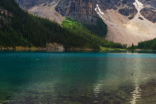 Fenséges Táj Hegyekkel Folyóval Alberta Kanada — Stock Fotó