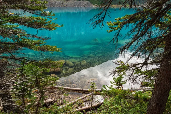 Bela Paisagem Natural Com Lago Montanhas Banff National Park Canadá — Fotografia de Stock