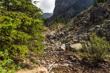 Banff Ulusal Parkı, Alberta, Kanada 'daki güzel dağ manzarası