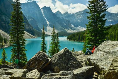 Alberta, Kanada 'da güzel doğal bir manzara.
