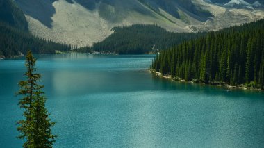 Banff Ulusal Parkı, Alberta, Kanada 'daki güzel dağ manzarası