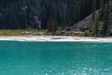 Banff Ulusal Parkı, Kanada 'da Gölü ve Dağlarıyla Güzel Doğal Manzara