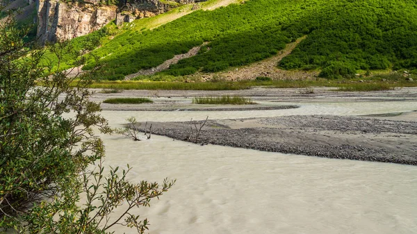 Majestic Natural Scenery Mountain River Alberta Canada — Stock Photo, Image