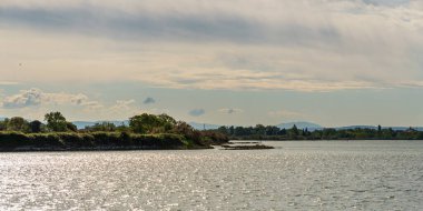 Huzurlu kırsal alan ve ilkbaharda rıhtımı olan güzel kırsal manzara 