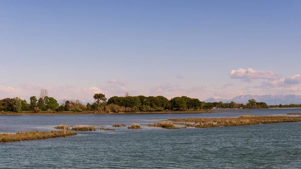 Paisagem Rural Pacífica Bela Cena Rural Com Beira Mar Primavera — Fotografia de Stock