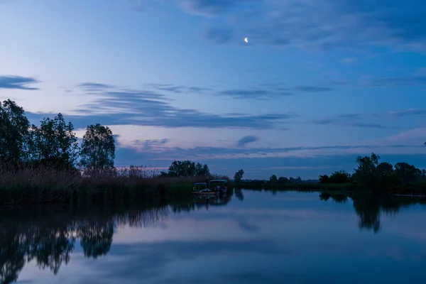 scenic view of mincio river during sunset, lombardy, italy