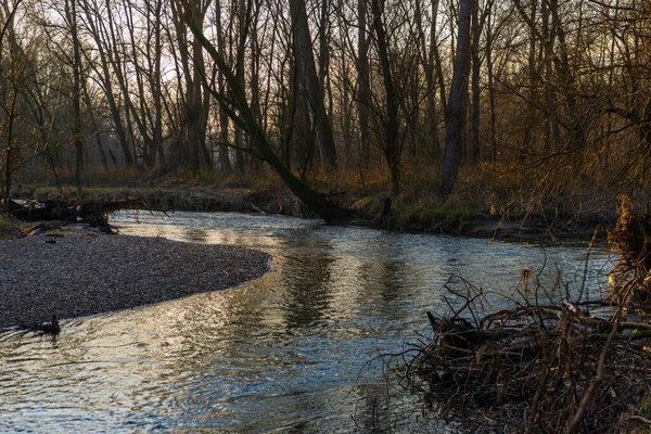 Krásná Klidná Přírodní Scenérie Řekou Ticino Itálie — Stock fotografie