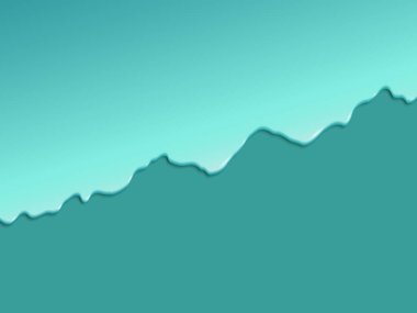 Turkuaz tatlı sır yağıyor. Malzeme tasarımı 3d tarzı. Soyut vektör şablonu