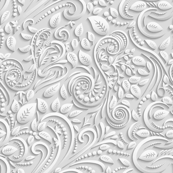 Padrão sem costura abstrato de entrelaçamento ornamentos de papel — Vetor de Stock