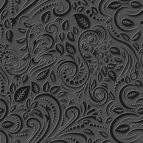 Abstract naadloos patroon van verwevenheid bloemen ornamenten — Stockvector