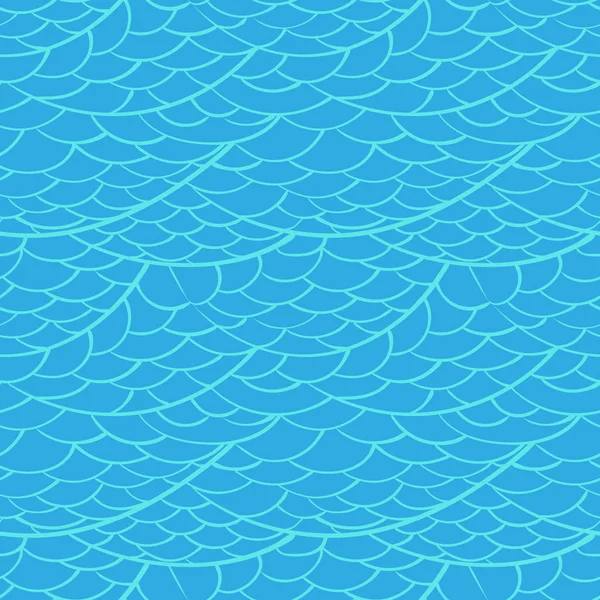 Patrón inconsútil de olas de mar estilizadas — Vector de stock