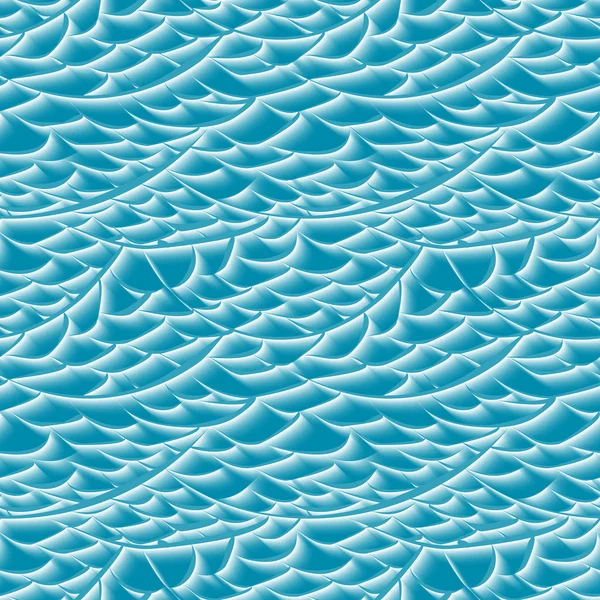 Meereswellen mit Schaum in einem nahtlosen Muster — Stockvektor