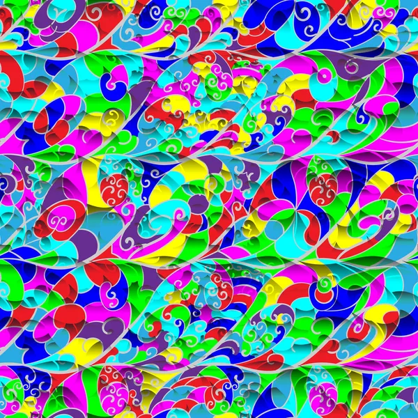 Renkli dalgalar soyut Dikişsiz hipnotik desen