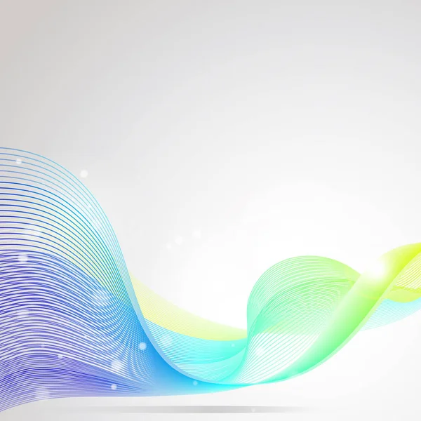 Ondas Líneas Arco Iris Abstractas Ilustración Vectorial Colorida Sobre Fondo — Vector de stock