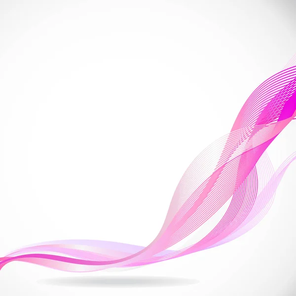 Абстрактные Розовые Волны Линии Красочные Векторные Иллюстрации Белом Фоне — стоковый вектор