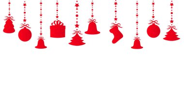 Noel dekoratif çelenk, vektör, illüstrasyon