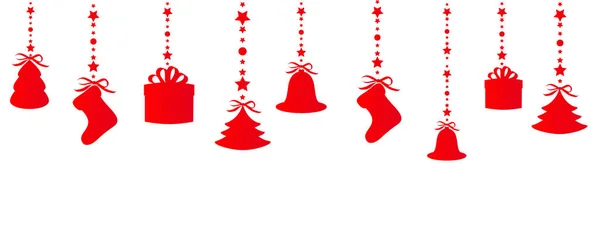 Vánoční Dekorační Věnec Izolované Bílém Pozadí Vektor Ilustrace — Stockový vektor
