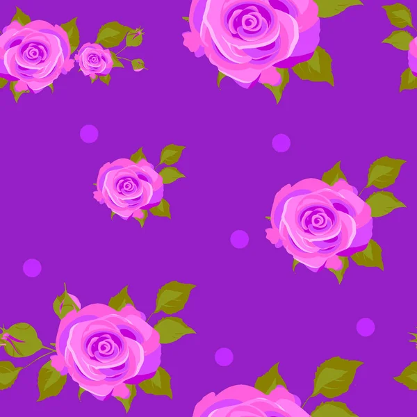 beautiful rose flowers on purple background, vector, illustration