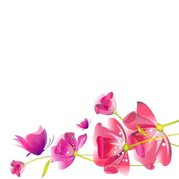 白い背景に分離された明るいピンクのバラ — ストック写真