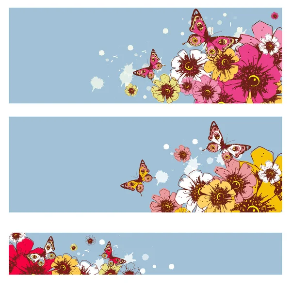 Hermoso Conjunto Mariposas Color Aislado Sobre Fondo Blanco — Vector de stock