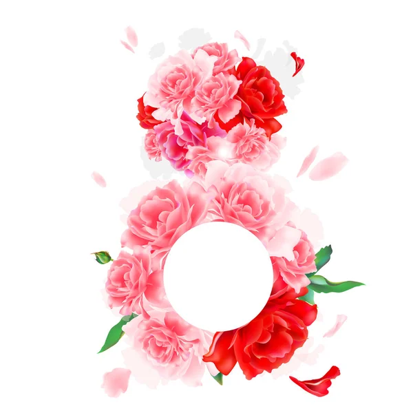 Rosas Rosadas Brillantes Aisladas Sobre Fondo Blanco —  Fotos de Stock