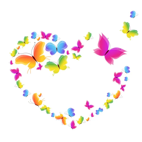 Set Bright Colorful Butterflies Isolated White Background — Stock Photo, Image