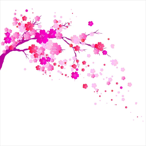 Árbol Sakura Acuarela Ilustración Flor Cerezo —  Fotos de Stock