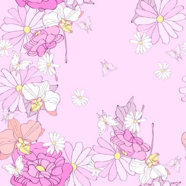 Pastel ışık arka planda parlak pembe güller