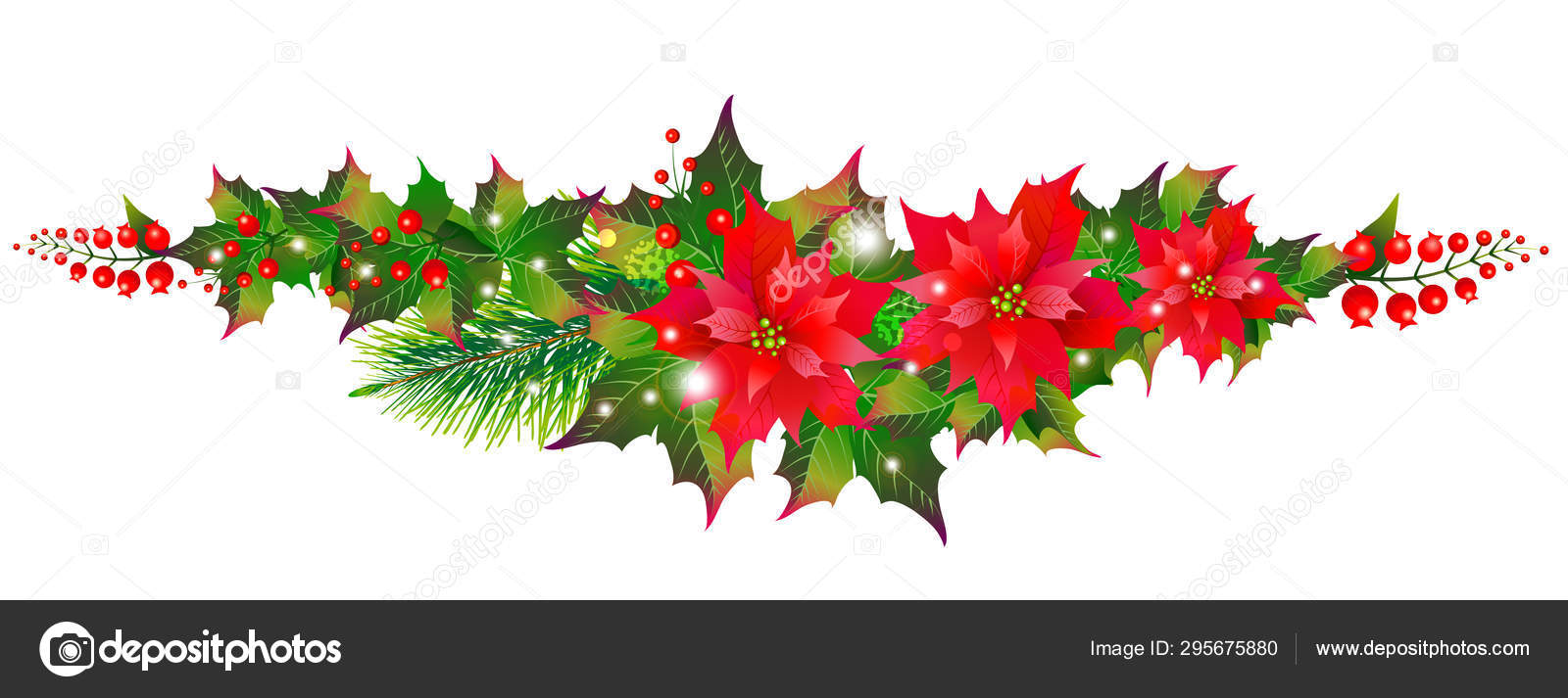 ポインセチア クリスマス ガーランド花に孤立した白い背景 ベクトル イラスト ストック写真 C Aboard ポインセチア クリスマス ガーランド花に孤立した白い背景 ベクトル イラスト ストック写真 C Aboard