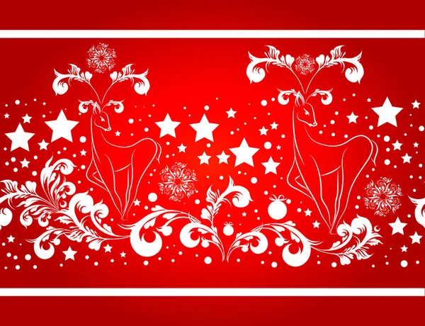 Weihnachten Hirsch Rot Und Weiß — Stockfoto